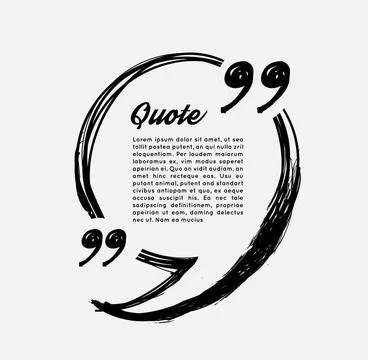 Drawn quotes and a frame Drawn quotes and a frame. Vector illustration Cop... Stock Photos