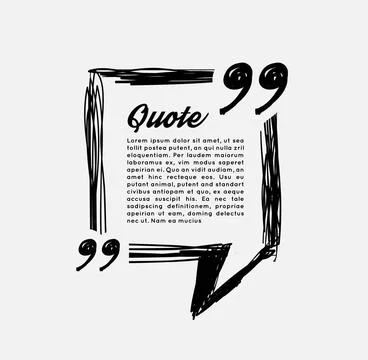 Drawn quotes and a frame Drawn quotes and a frame. Vector illustration Cop... Stock Photos