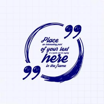 Drawn quotes and a frame Stock Illustration
