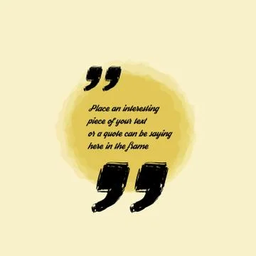 Drawn quotes and a frame Stock Illustration