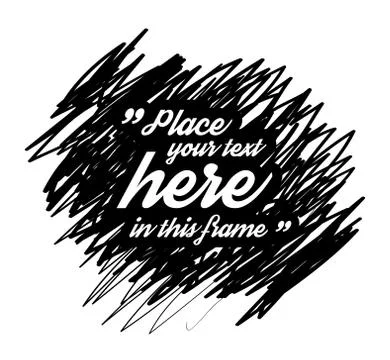 Drawn quotes and a frame Illustrazione stock