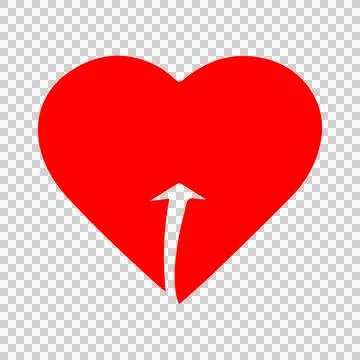 Drawn red heart shaped vector Stockillustratie