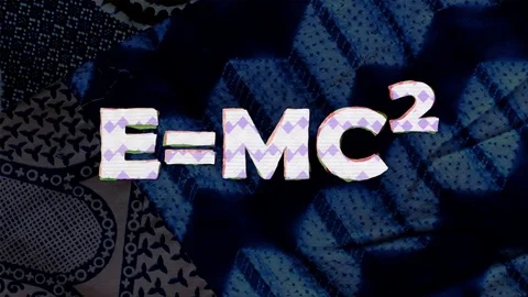 Drawn relativity formula words pop art clay cutout seamless loop background Stock Footage 82723284