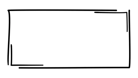 Drawn simple rectangular frame on alpha channel. Stock Footage 115731358