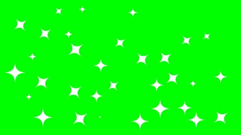Drawn star animation, animated star pattern. Flash Light green background Stock Footage 143065392