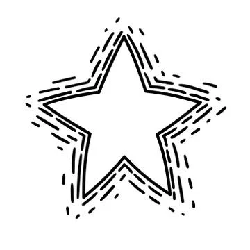A drawn star Ilustração Stock