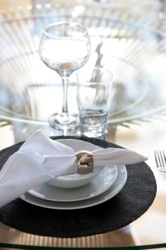 Drawn up table Stock Photos