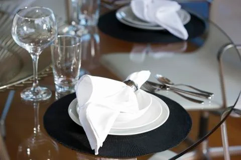 Drawn up table Stock Photos