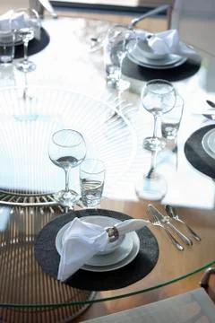 Drawn up table Stock Photos