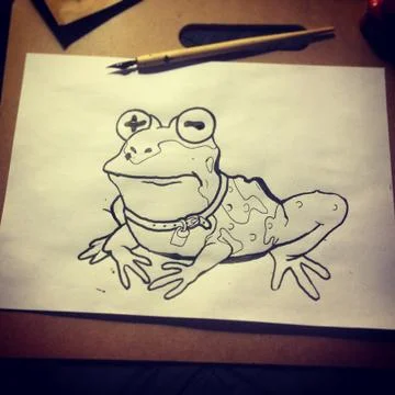 Drawn toad Stock Illustration