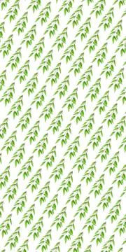 Drawn tree branch on a white background. Pattern. Stock Illustration