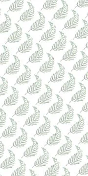 Drawn tree branch on a white background. Pattern. Stock Illustration