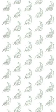 Drawn tree branch on a white background. Pattern. Stock Illustration