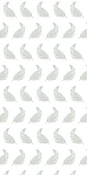 Drawn tree branch on a white background. Pattern. Stock Illustration