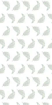 Drawn tree branch on a white background. Pattern. Stock Illustration