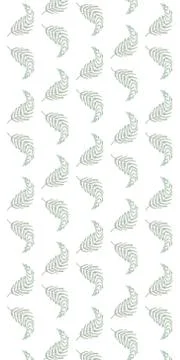 Drawn tree branch on a white background. Pattern. Stock Illustration
