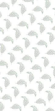 Drawn tree branch on a white background. Pattern. Stock Illustration