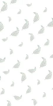 Drawn tree branch on a white background. Pattern. Stock Illustration