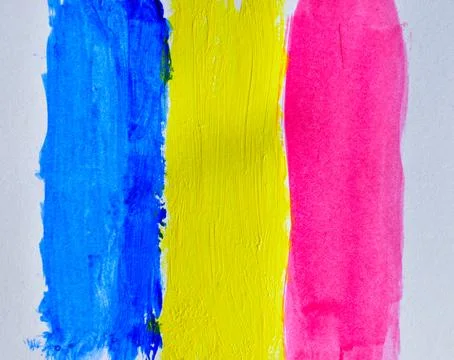Drawn vertically with line watercolors, the flag of Chad. イラスト素材