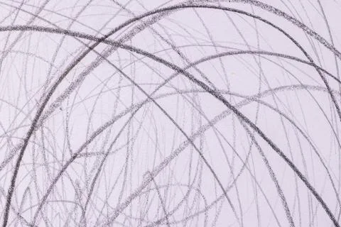 Drawn on white paper with a black graphite pencil, a primitive pencil drawing Foto stock