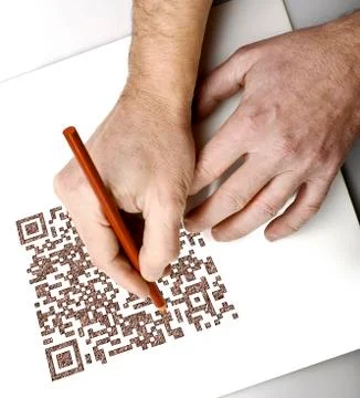 Drawning hands Stock Photos