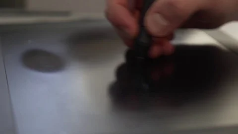 Draws on the Pen Tablet close up 스톡 동영상 75685518