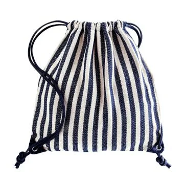 Drawstring backpack isolated on white background Foto stock