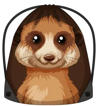 Drawstring backpack with meerkat pattern Illustrazione stock