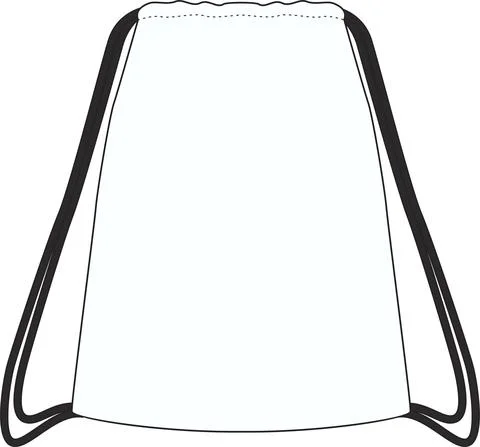 Drawstring Bag Mock ups Sublimated Vectors Stock Illustration