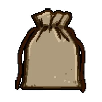 Drawstring sack icon containing precious items Stock Illustration