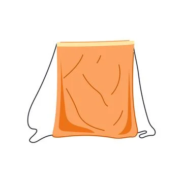 Drawstring sack icon parcel with pull cord 스톡 일러스트