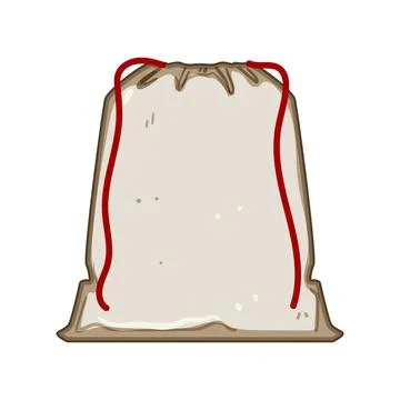 Drawstring sack icon storing small items illustration Stock Illustration