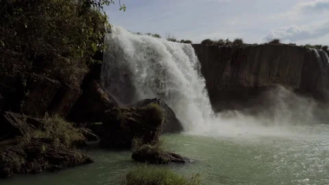 The Dray Nur Waterfall on the Serepok River. Vietnam. Video stock 138158838