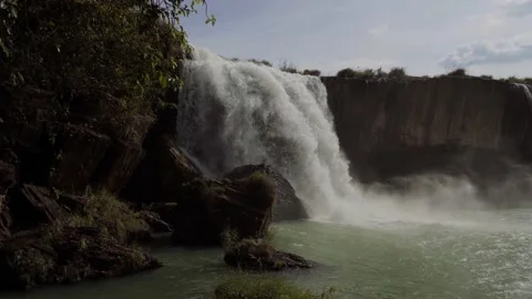 The Dray Nur Waterfall on the Serepok River. Vietnam. Stock Footage 138158936