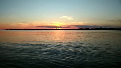 Draycote water at the sunset -1 Video stock 110648993
