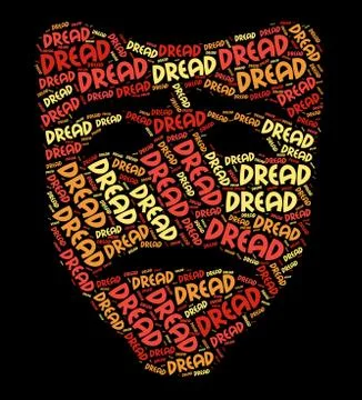 Dread Word Means Forebodings Afraid And Words 스톡 일러스트