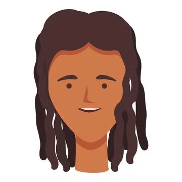Dreadlock icon cartoon vector. African hair Illustrazione stock