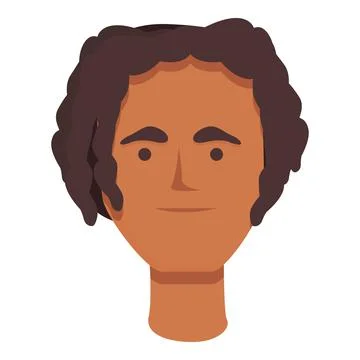 Dreadlocks icon cartoon vector. African man Stock Illustration