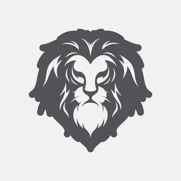 Dreadlocks Lion head silhouette design background Illustrazione stock