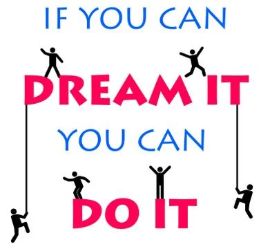 Dream and do Illustrazione stock