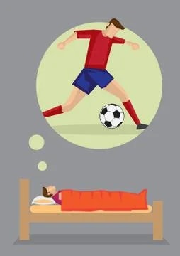 Dream to be Soccer Player Vector Illustration Ilustração Stock