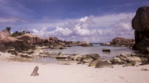 Dream Beach Anse Coco // Seychelles HQ Stock Footage 40341891
