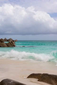 Dream beach on the seychelles Stock Photos