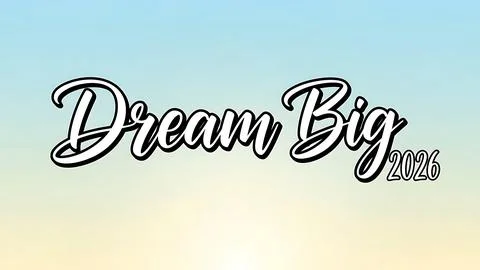 Dream big 2026 Stock Illustration