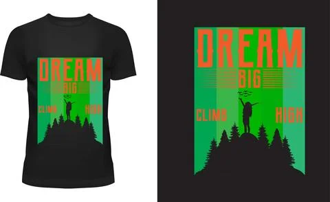 Dream Big Climb High Stock Illustration
