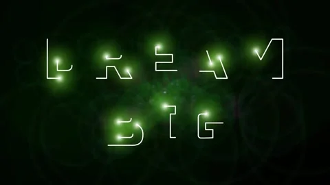 Dream Big Inspirational Text Animation Video stock 345660342