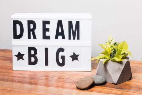 Dream big lightbox Stock Photos