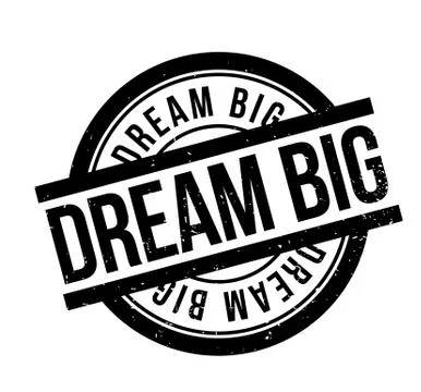 Dream Big rubber stamp Stock Illustration