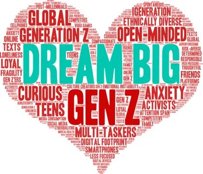 Dream Big Word Cloud Stock Illustration