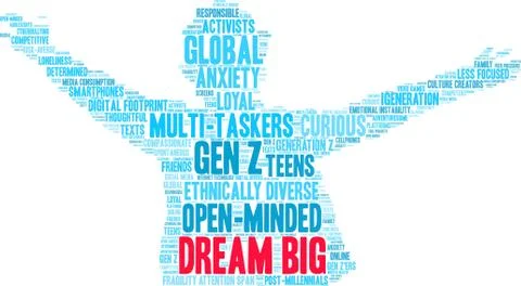 Dream Big Word Cloud 스톡 일러스트